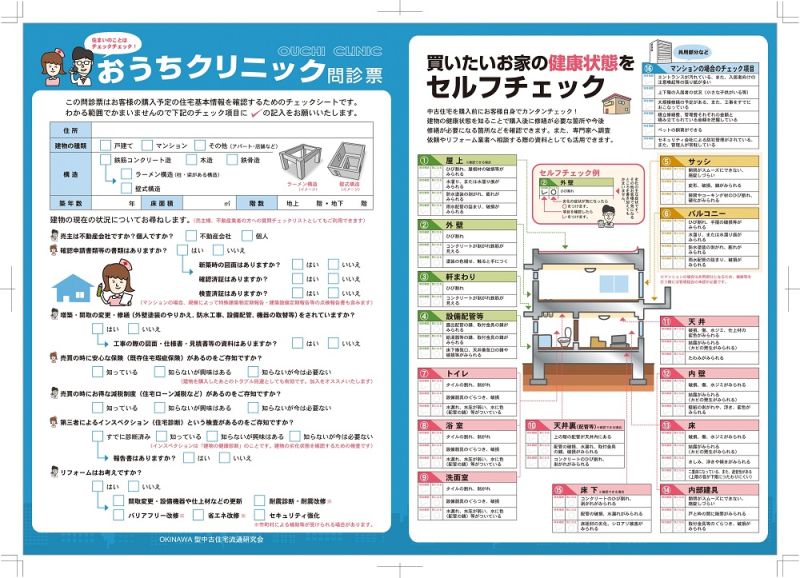 「おうちクリニック住宅カルテ」。仲介業者向けの接客ツールとして製作された